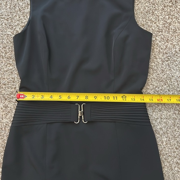 Calvin Klein Black Sleeveless Dress with Built in Belt - Picture 5 of 9